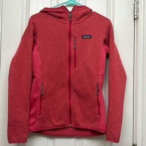 Small pink Patagonia fleece zip up jacket